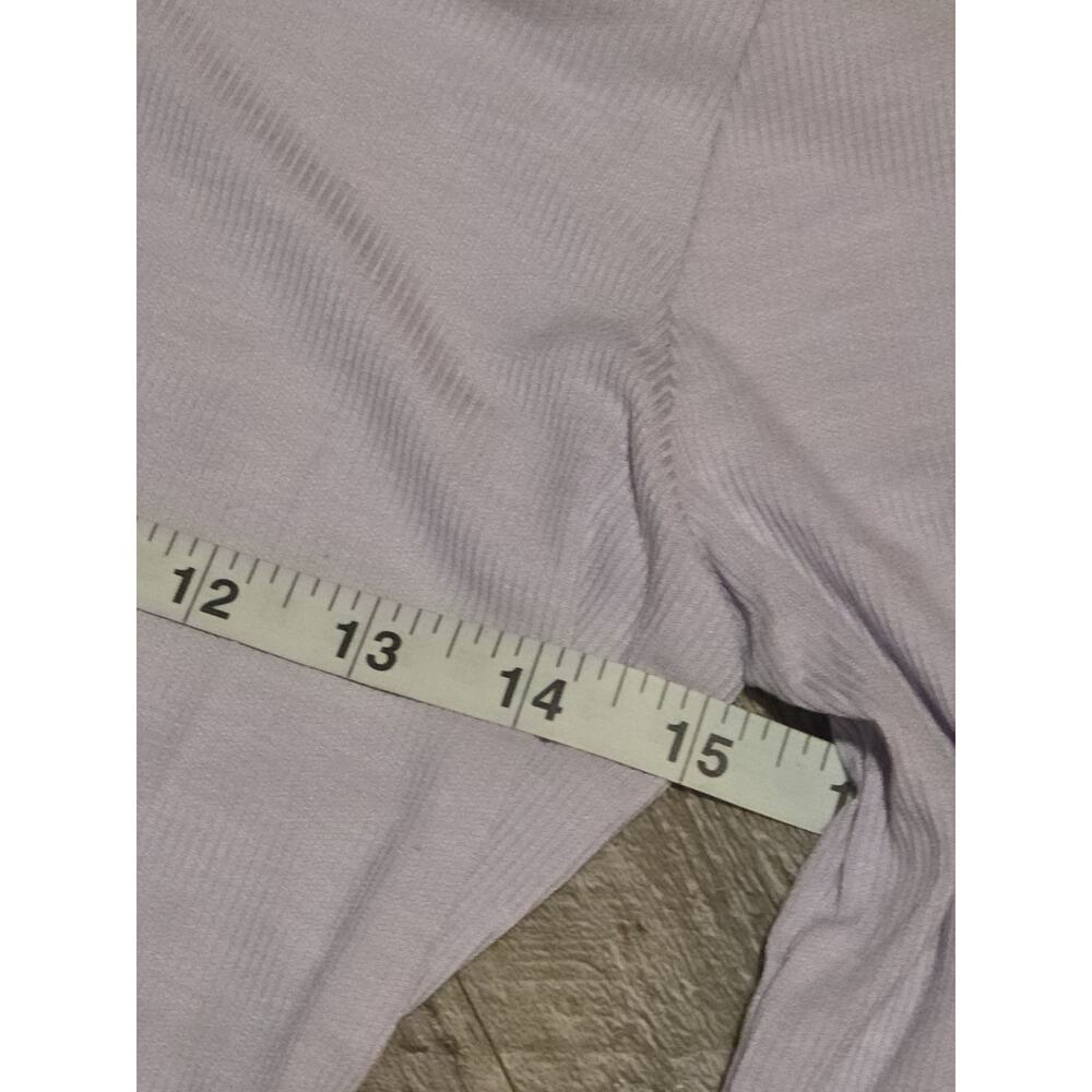 Florence by Mills Romper Small Lavender Purple Long Sleeve Button Front Ribbed - Picture 4 of 5